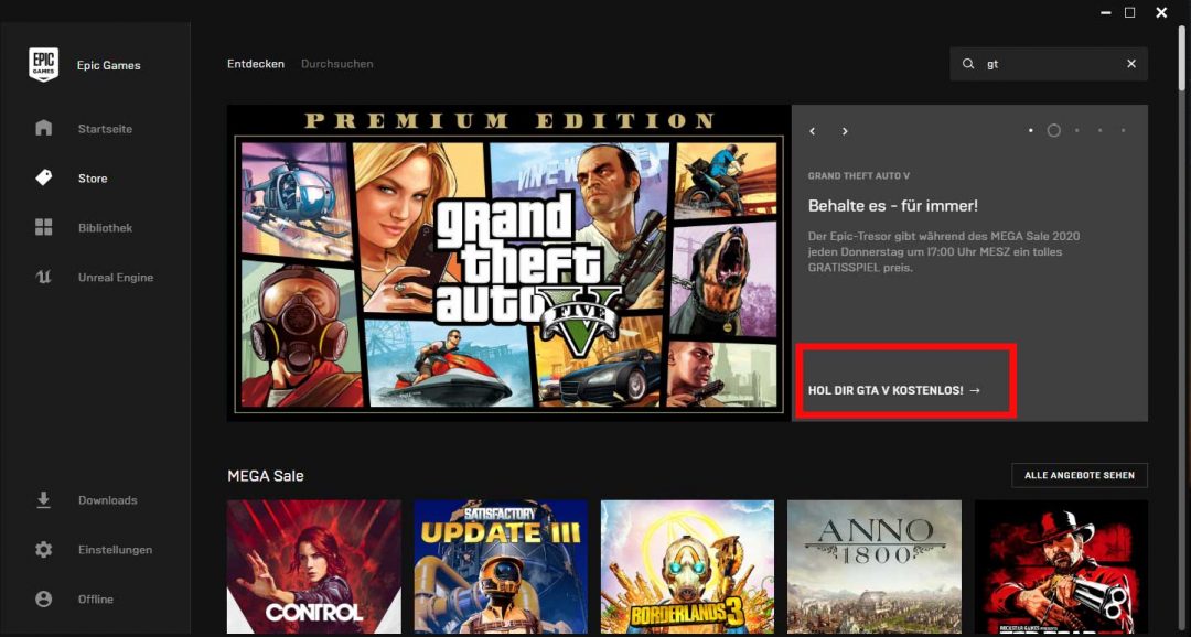 GTA 5 Vollversion kostenlos im Epic Games Store aeroxxmodding